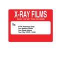 Nevs Please Return-X-Ray Films, Med. Cntr. 2-15/16"x3-1/2" White w/Red&Black PR-2-R